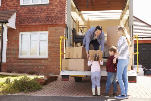 Professional movers loading a removal van in Bermondsey
