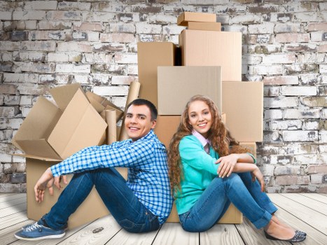 Packed moving boxes and furniture loaded for Bermondsey relocation