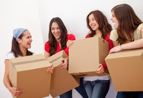 Home moving preparation in Bermondsey with boxes and packed furniture