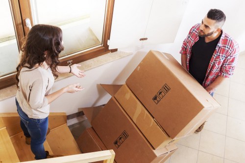 Charity donation items prepared during a Bermondsey clearance