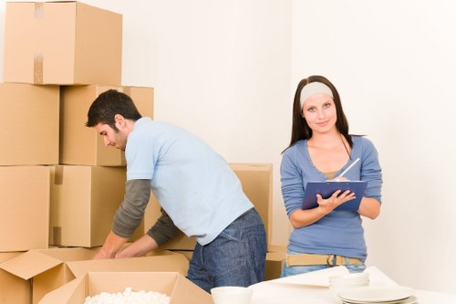 Checklist and packing materials prepared for a local house move