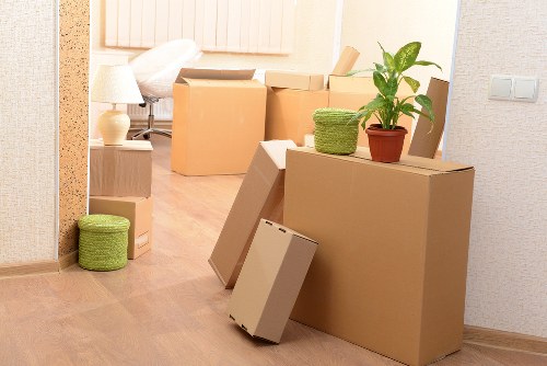 Packing boxes and furniture for a Bermondsey house move