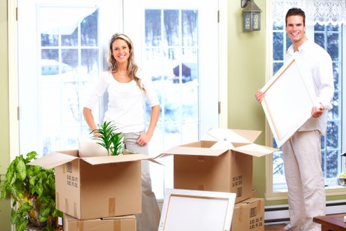 Carefully loaded moving van prepared for a Bermondsey move